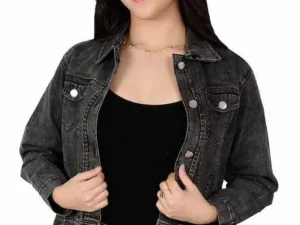 Black denim jacket