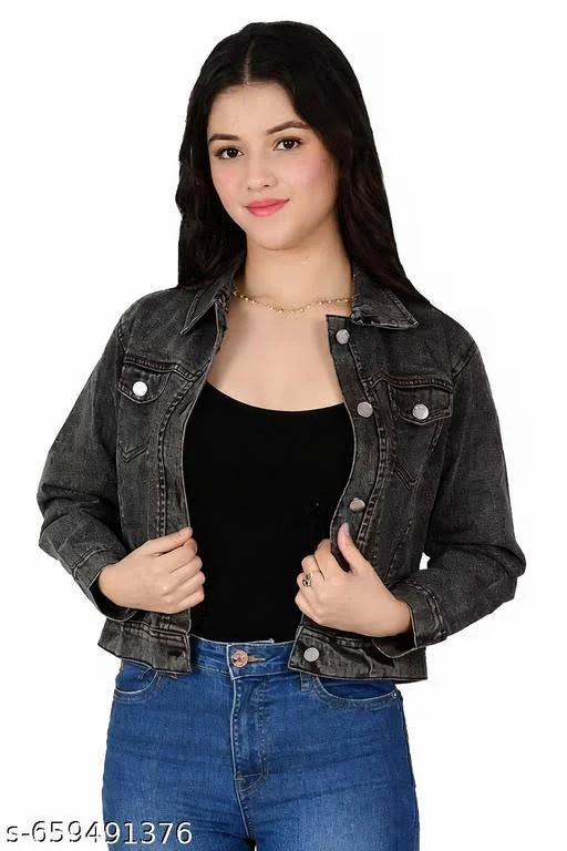 Black denim jacket