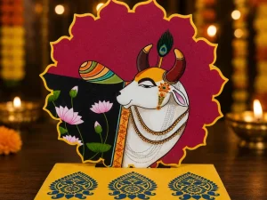10pcs Pichwai Cow /Peacock / Elephant Diya Holder Varalakshmi Vratam, Pooja & Tambulam Return Gifts, Indian Wedding Favors, Manjal Kumkumam, Housewarming Gift