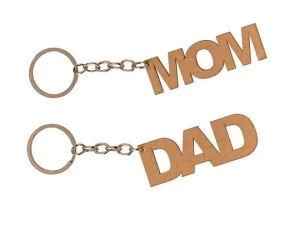 Mom Dad Key Chain
