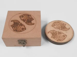Premarked MDF Coasters & Box - Madhubani Fish